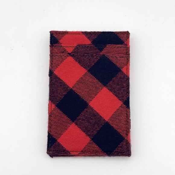 J.CREW Other - J Crew Magic Wallet Card Holder Red Blue Buffalo Plaid Travel Classic Preppy